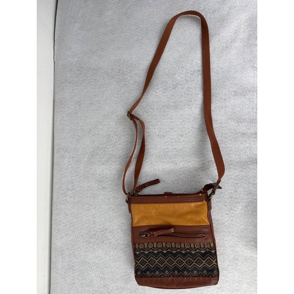 The Sak Swing Pack Ochre Tribal Handbag